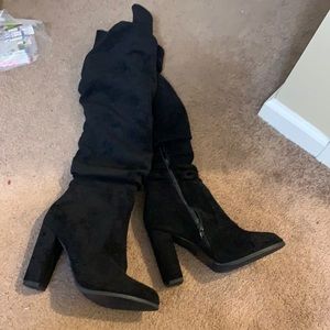 Black over the knee boots